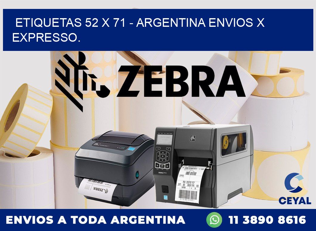 ETIQUETAS 52 x 71 – ARGENTINA ENVIOS X EXPRESSO.