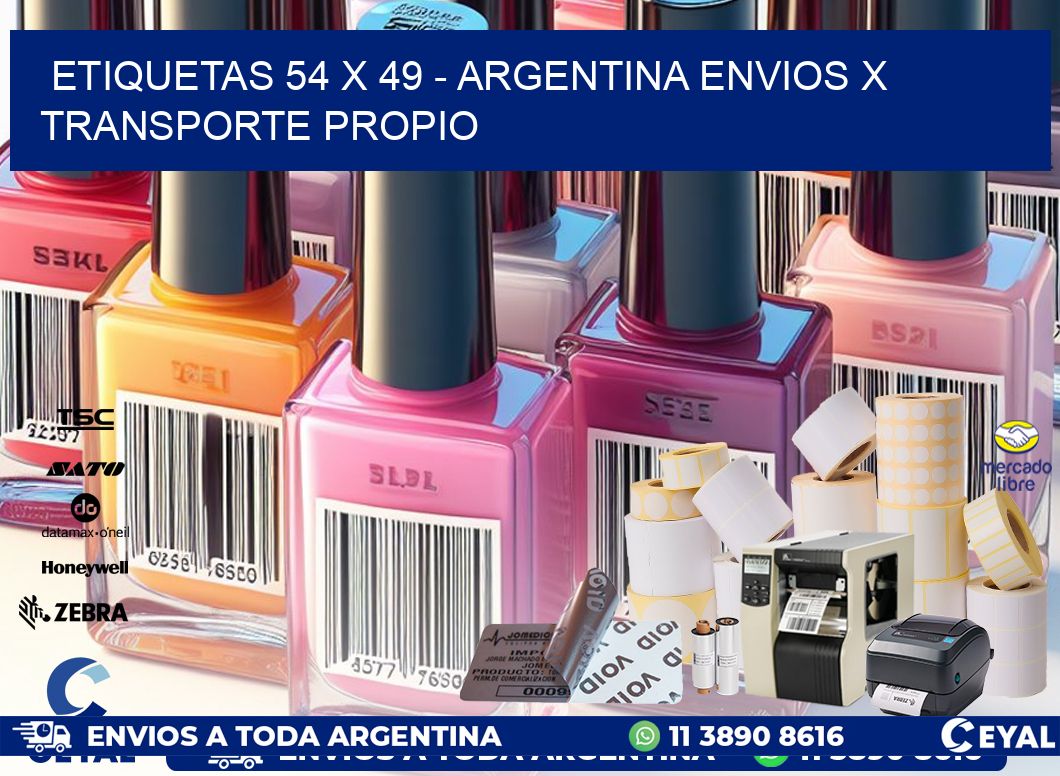 ETIQUETAS 54 x 49 – ARGENTINA ENVIOS X TRANSPORTE PROPIO