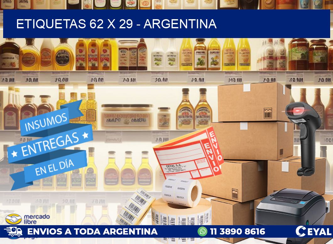 ETIQUETAS 62 x 29 - ARGENTINA