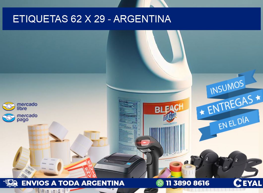 ETIQUETAS 62 x 29 - ARGENTINA