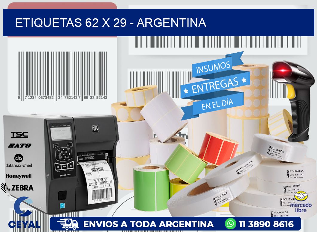 ETIQUETAS 62 x 29 - ARGENTINA