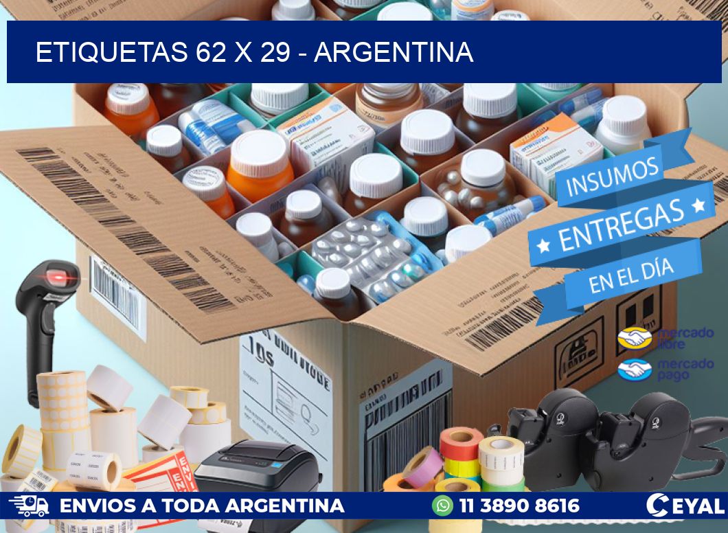 ETIQUETAS 62 x 29 - ARGENTINA