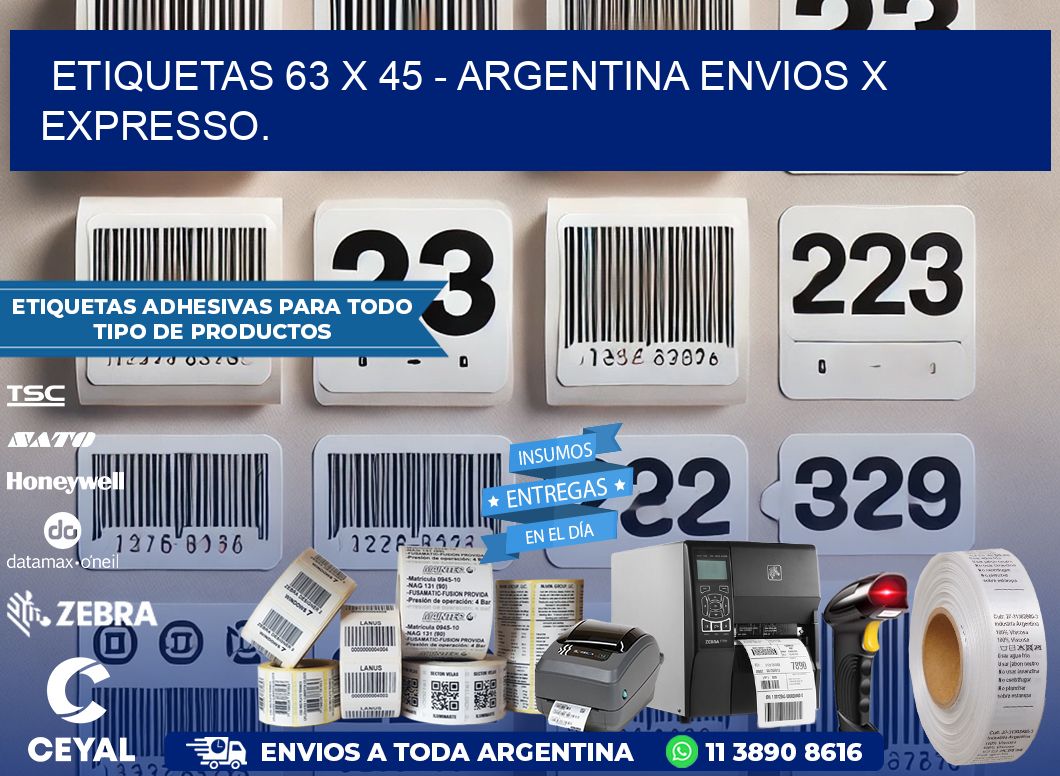 ETIQUETAS 63 x 45 – ARGENTINA ENVIOS X EXPRESSO.