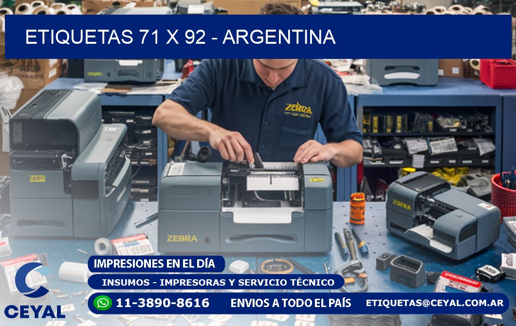 ETIQUETAS 71 x 92 - ARGENTINA