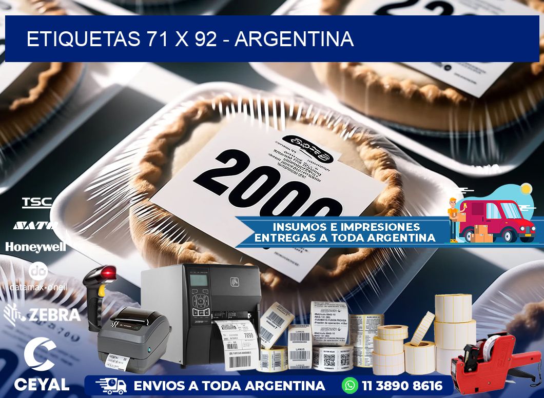 ETIQUETAS 71 x 92 - ARGENTINA