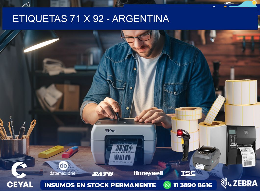 ETIQUETAS 71 x 92 - ARGENTINA