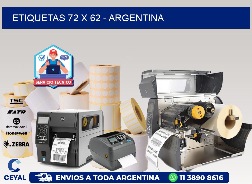 ETIQUETAS 72 x 62 - ARGENTINA