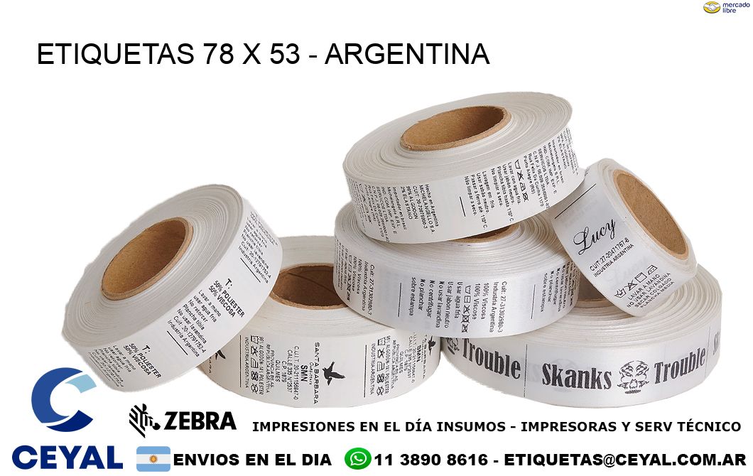 ETIQUETAS 78 x 53 - ARGENTINA