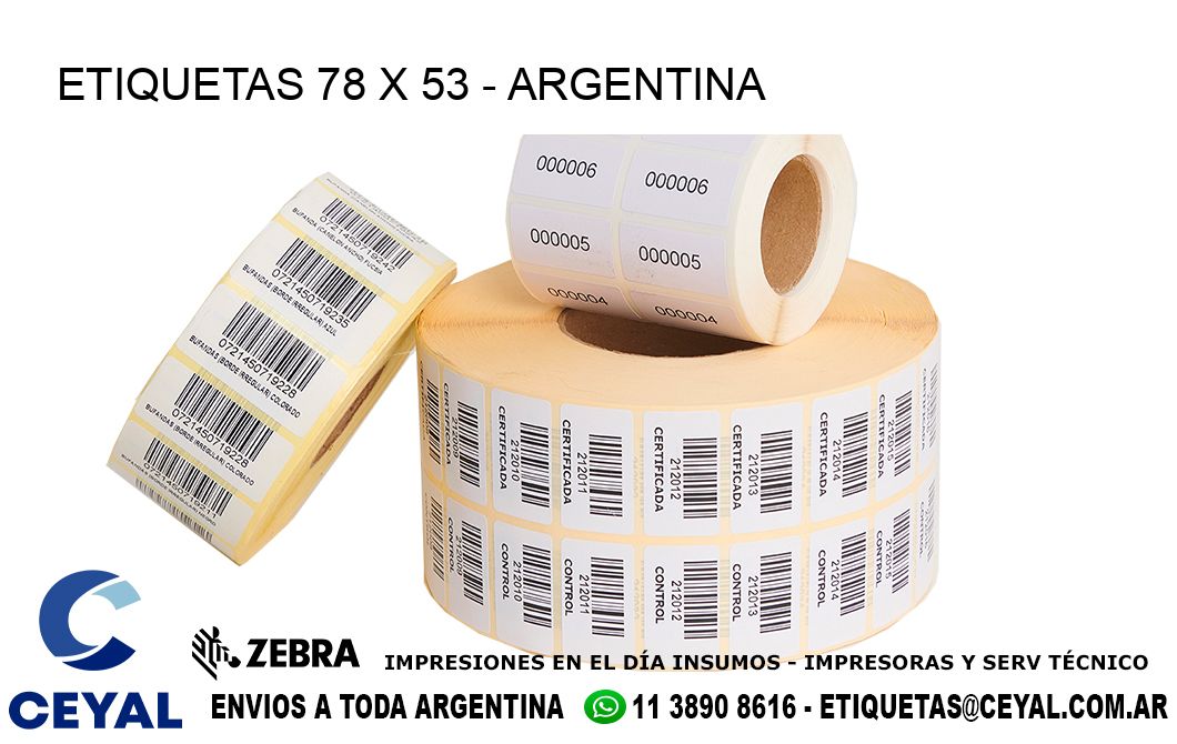 ETIQUETAS 78 x 53 - ARGENTINA