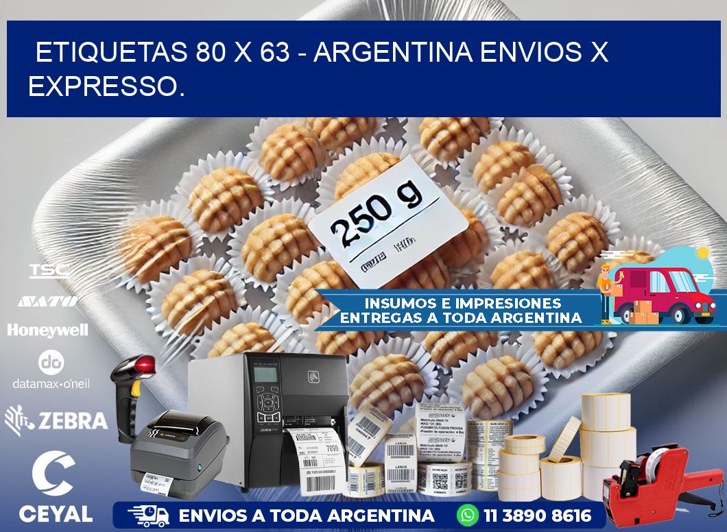 ETIQUETAS 80 x 63 - ARGENTINA ENVIOS X EXPRESSO.