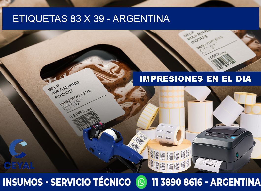 ETIQUETAS 83 x 39 - ARGENTINA