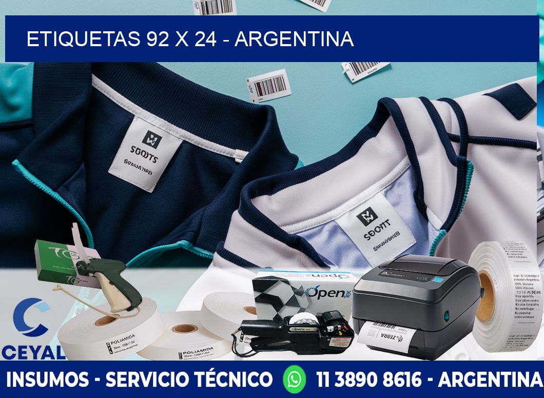 ETIQUETAS 92 x 24 - ARGENTINA