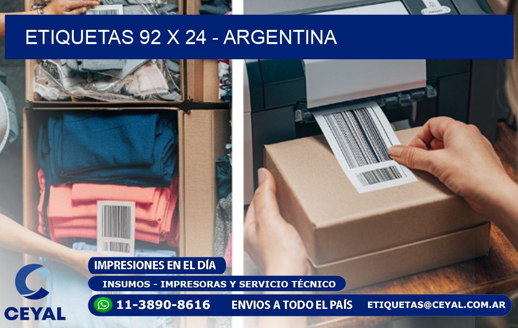 ETIQUETAS 92 x 24 - ARGENTINA