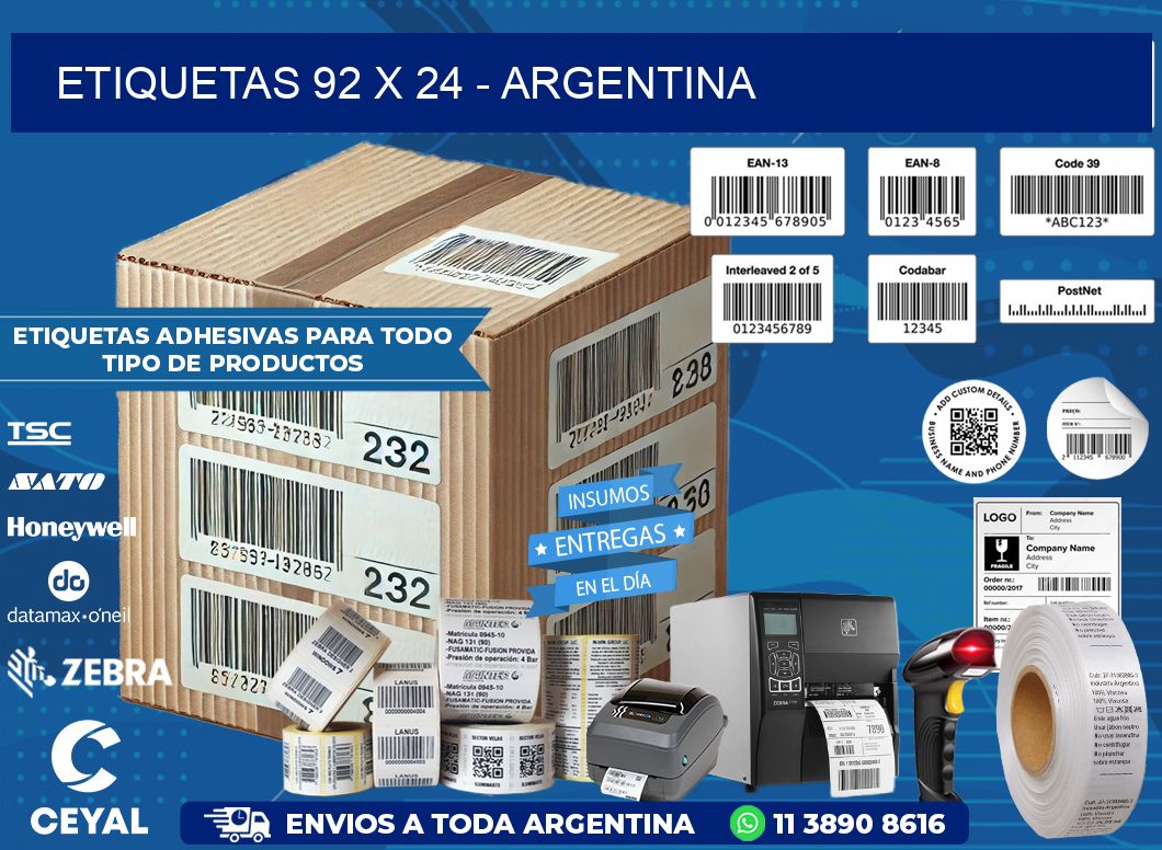 ETIQUETAS 92 x 24 - ARGENTINA