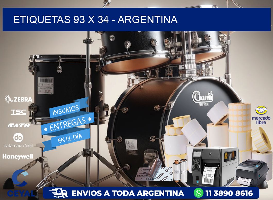 ETIQUETAS 93 x 34 - ARGENTINA