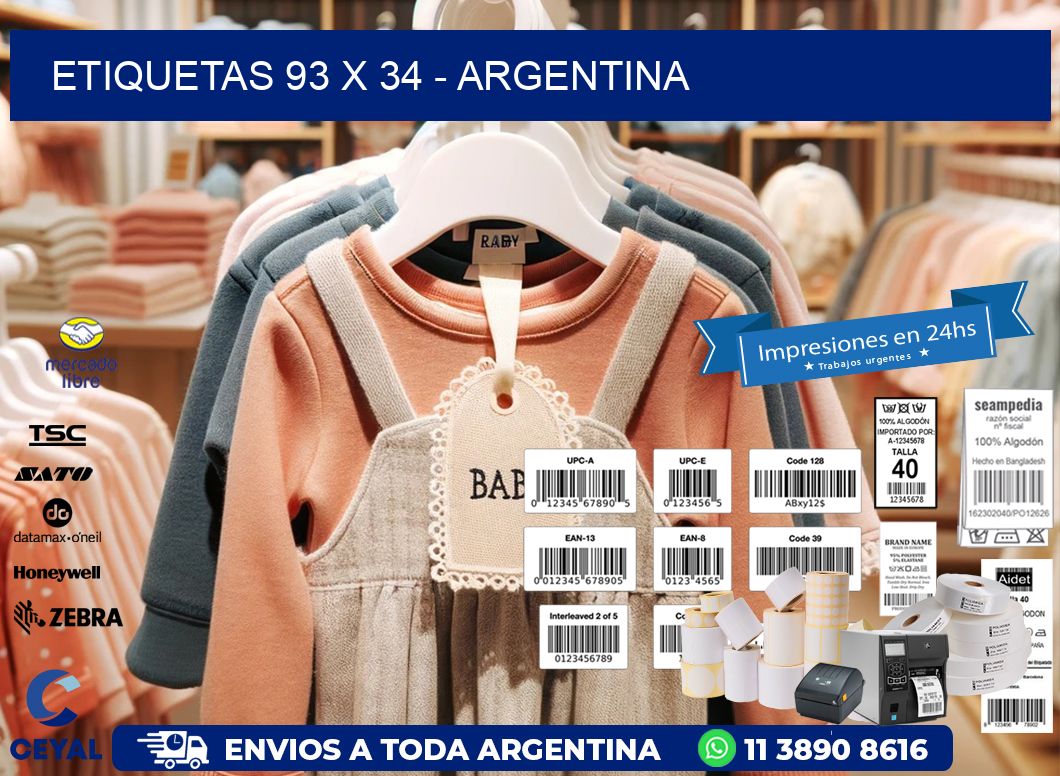 ETIQUETAS 93 x 34 - ARGENTINA