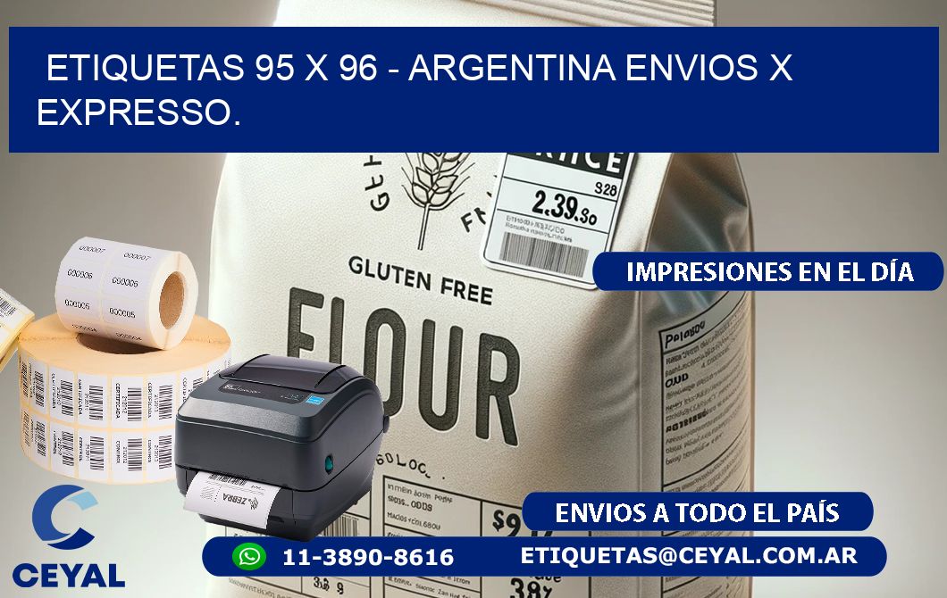 ETIQUETAS 95 x 96 - ARGENTINA ENVIOS X EXPRESSO.