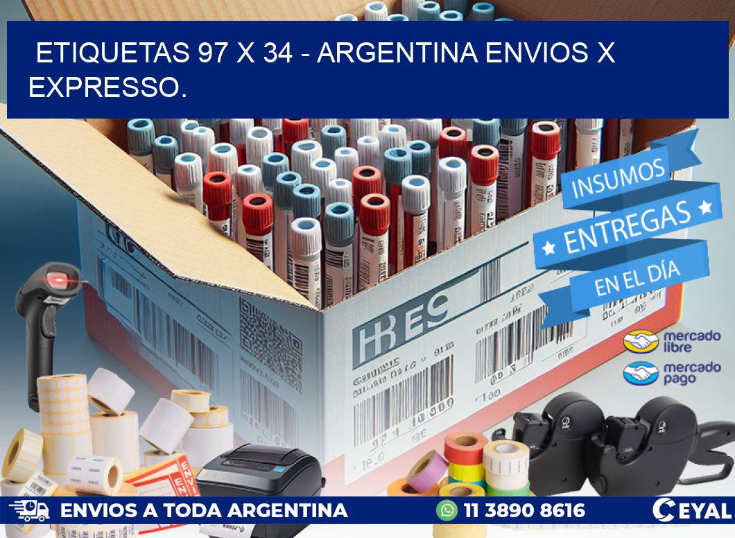 ETIQUETAS 97 x 34 - ARGENTINA ENVIOS X EXPRESSO.