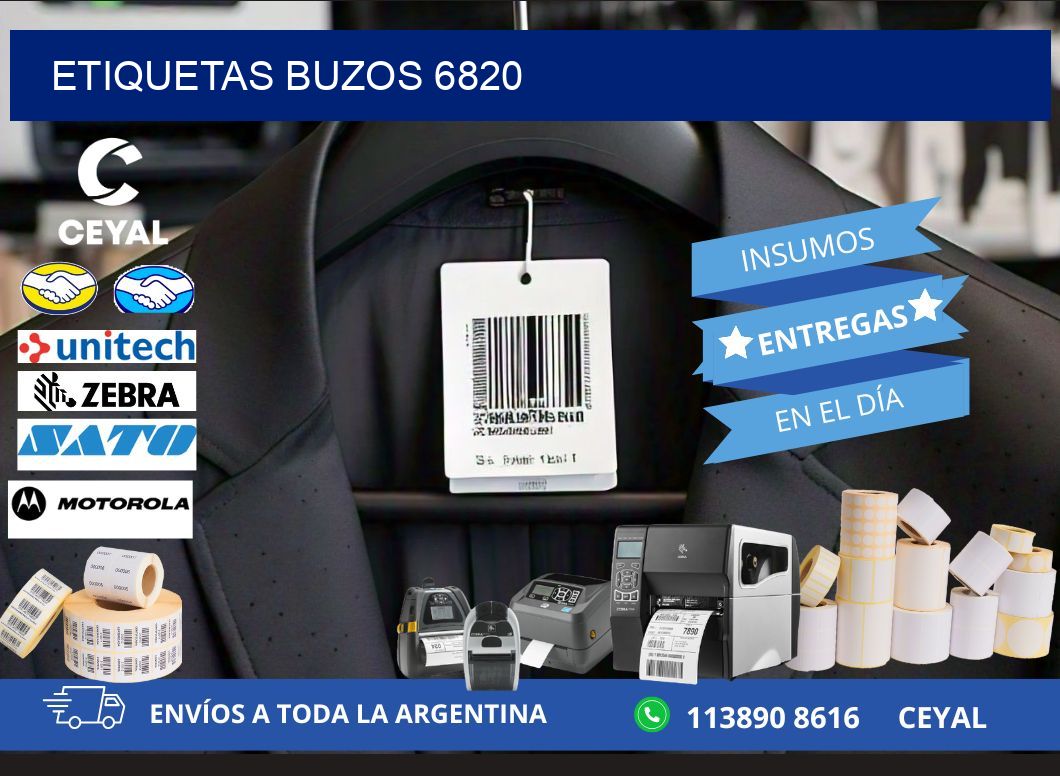 ETIQUETAS BUZOS 6820