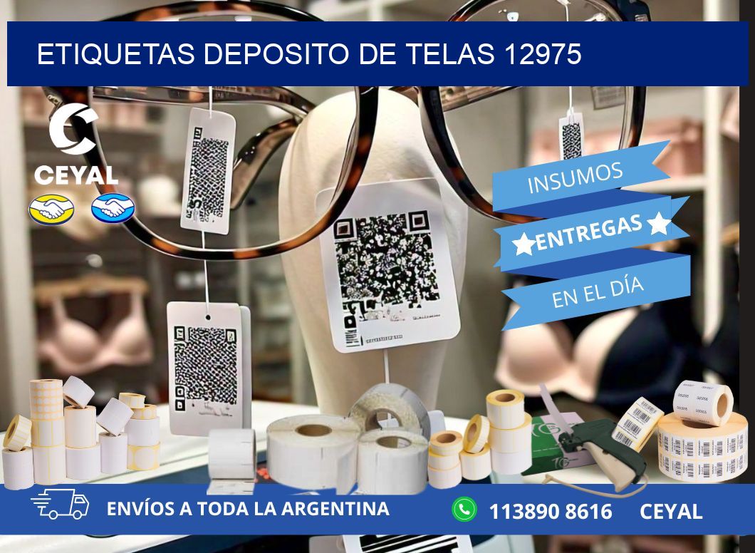 ETIQUETAS DEPOSITO DE TELAS 12975