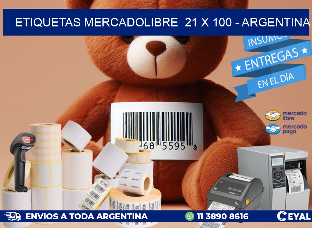 ETIQUETAS MERCADOLIBRE  21 x 100 – ARGENTINA