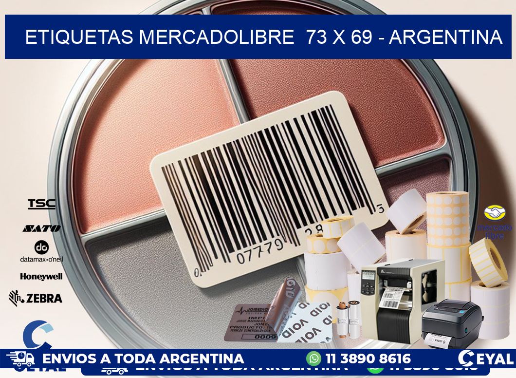 ETIQUETAS MERCADOLIBRE  73 x 69 – ARGENTINA