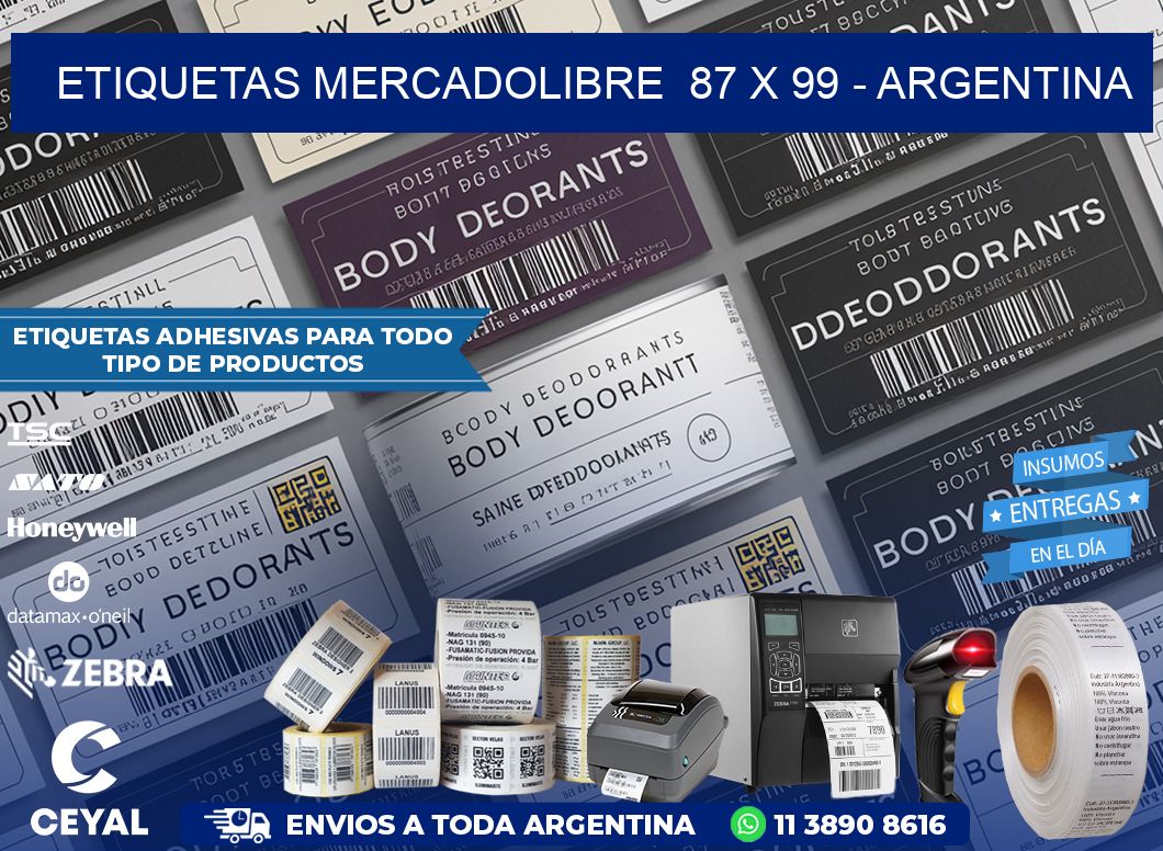 ETIQUETAS MERCADOLIBRE  87 x 99 – ARGENTINA