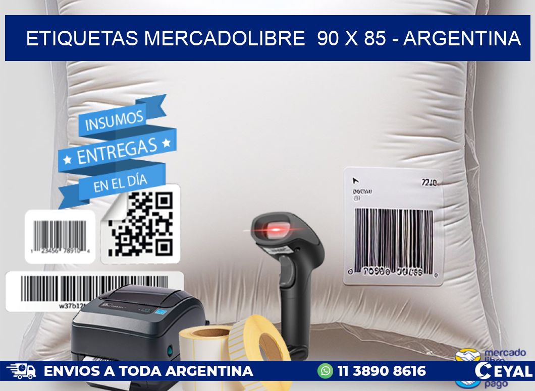 ETIQUETAS MERCADOLIBRE  90 x 85 - ARGENTINA