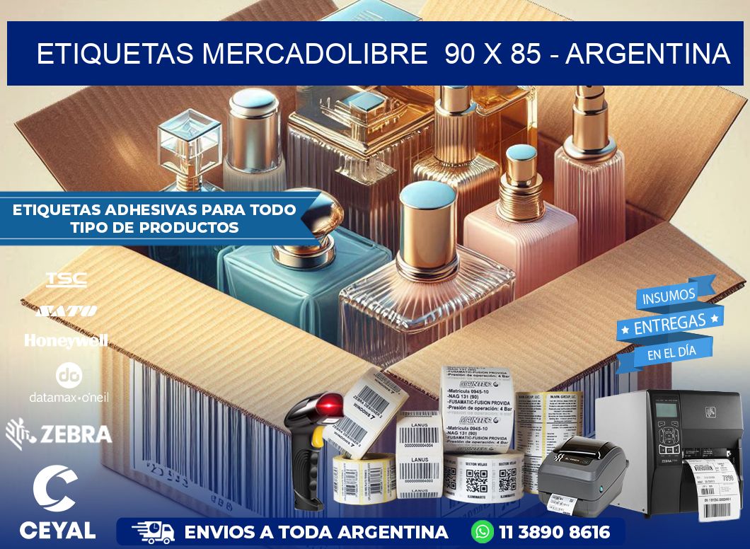 ETIQUETAS MERCADOLIBRE  90 x 85 – ARGENTINA