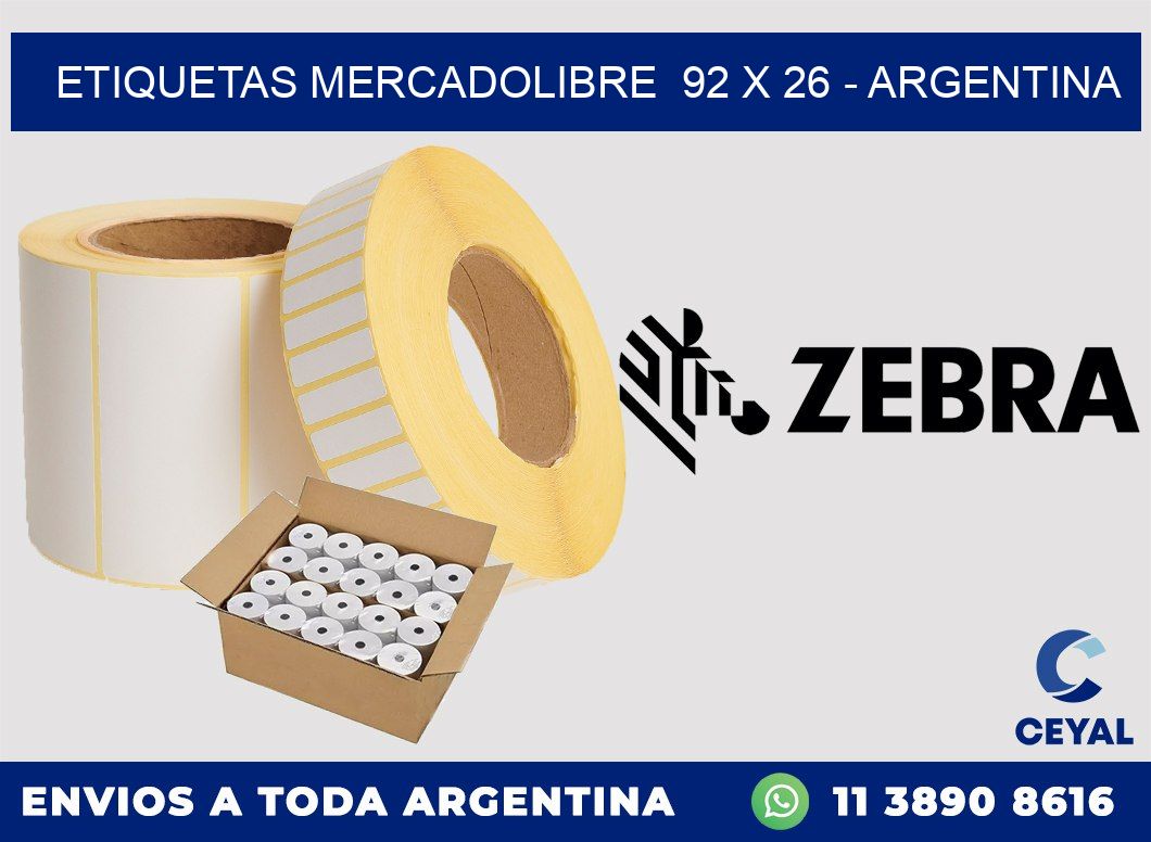 ETIQUETAS MERCADOLIBRE  92 x 26 – ARGENTINA