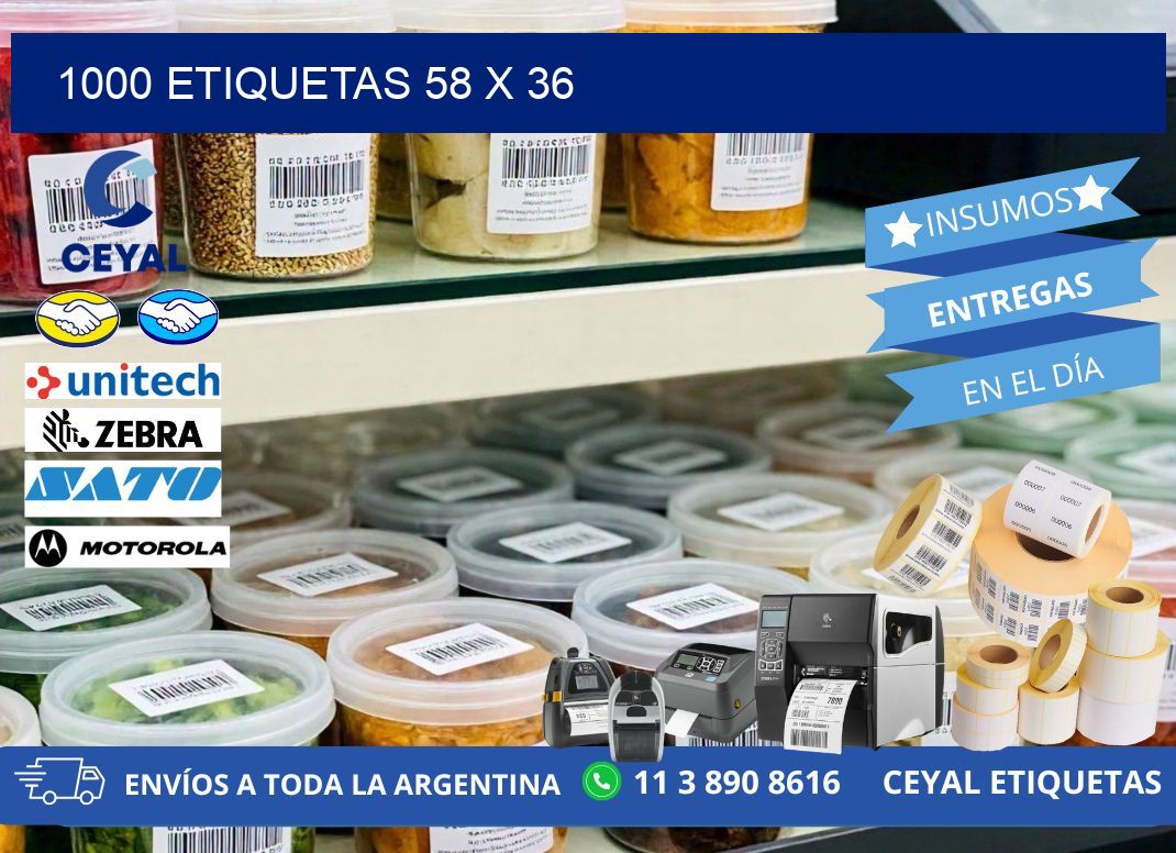 1000 ETIQUETAS 58 x 36