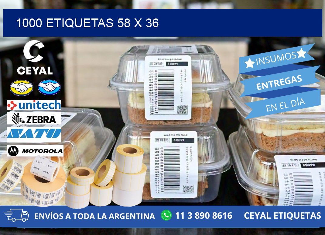 1000 ETIQUETAS 58 x 36