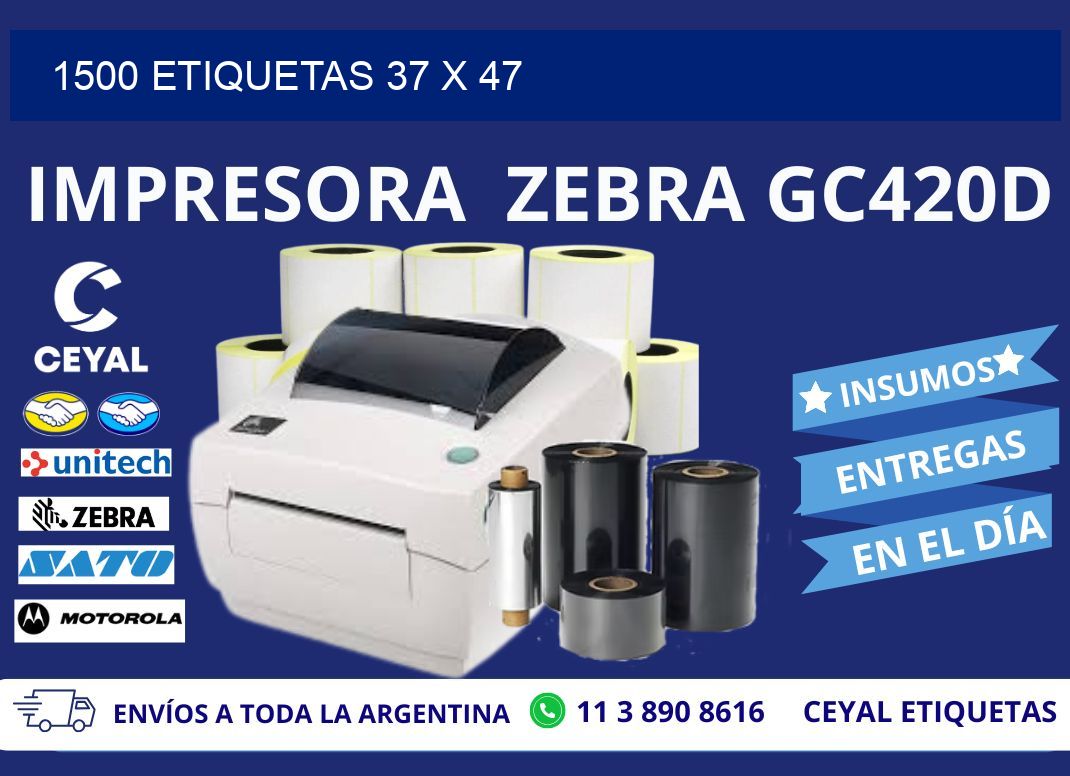 1500 ETIQUETAS 37 x 47