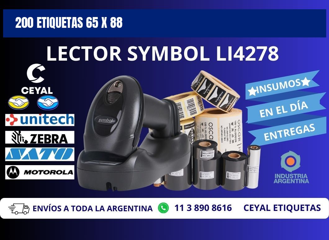 200 ETIQUETAS 65 x 88