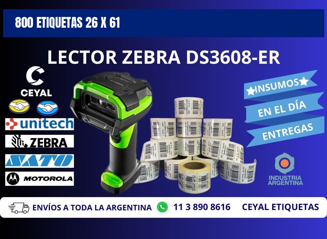 800 ETIQUETAS 26 x 61