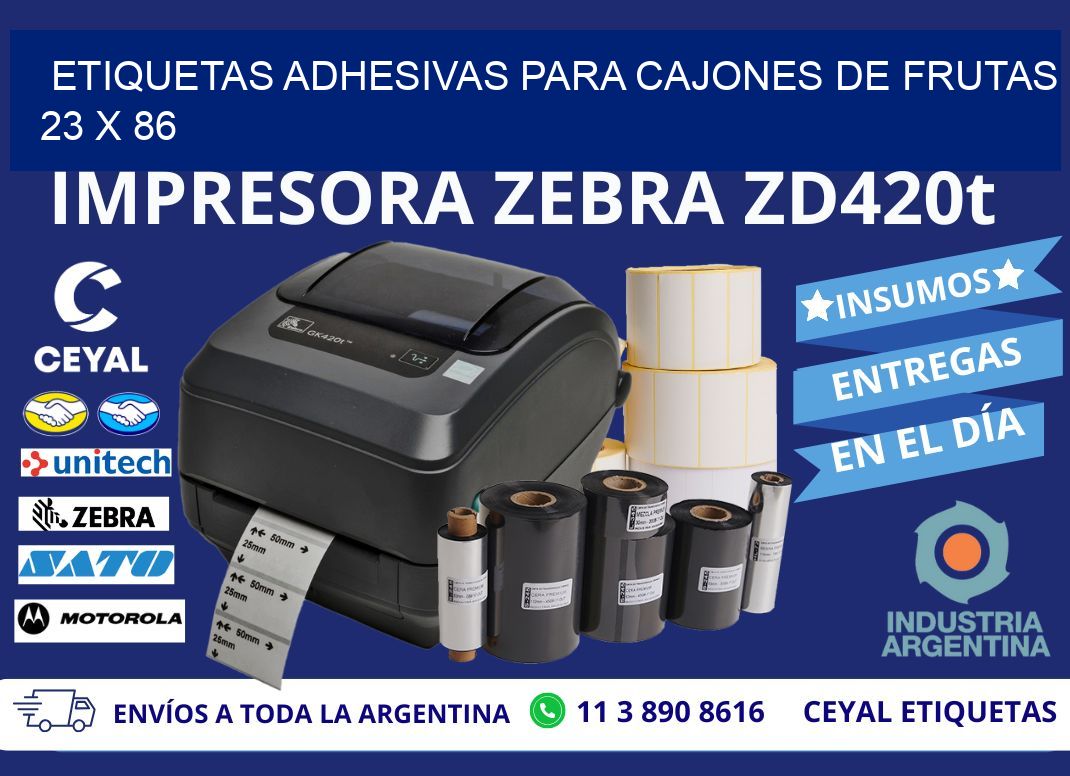ETIQUETAS ADHESIVAS PARA CAJONES DE FRUTAS 23 x 86