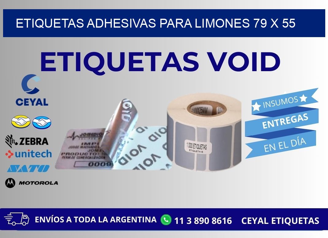 ETIQUETAS ADHESIVAS PARA LIMONES 79 x 55