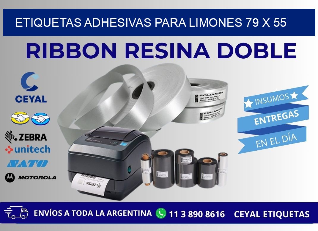 ETIQUETAS ADHESIVAS PARA LIMONES 79 x 55