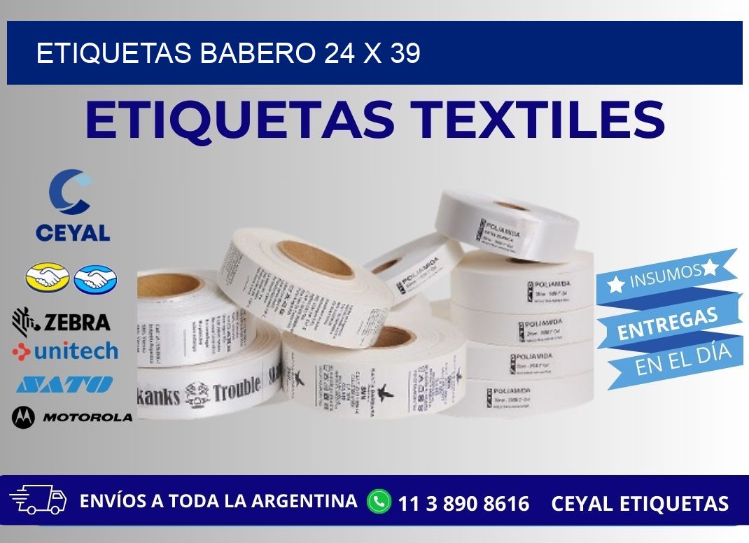 ETIQUETAS BABERO 24 x 39