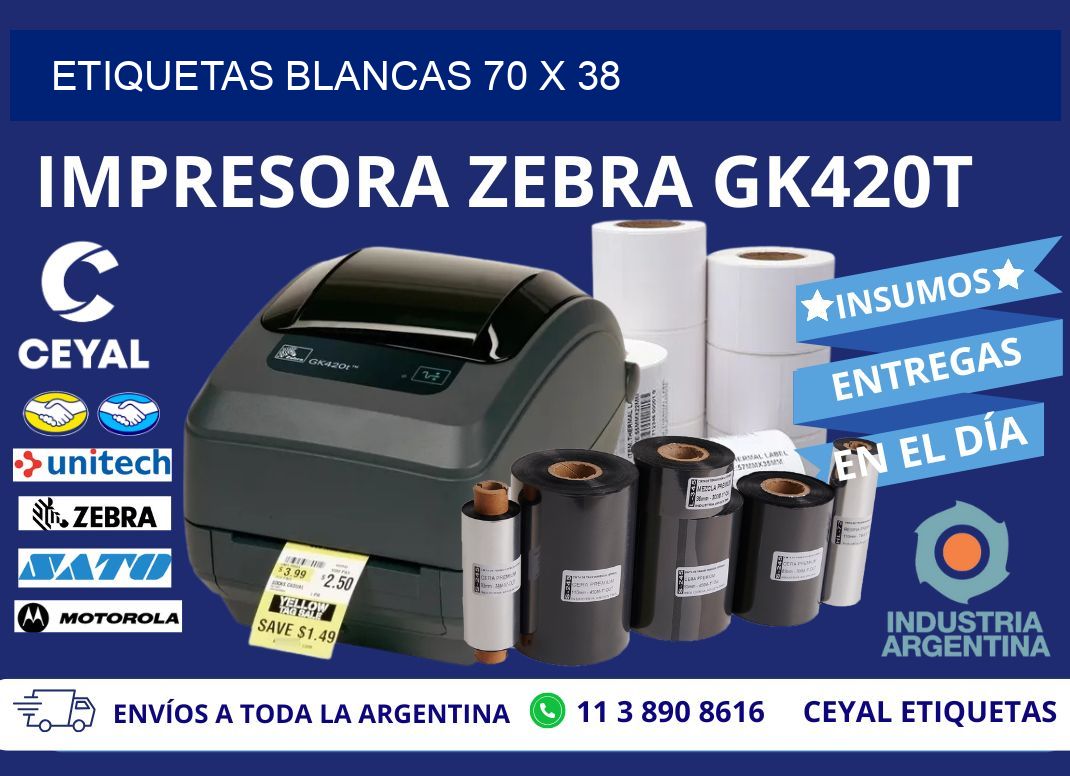 ETIQUETAS BLANCAS 70 x 38