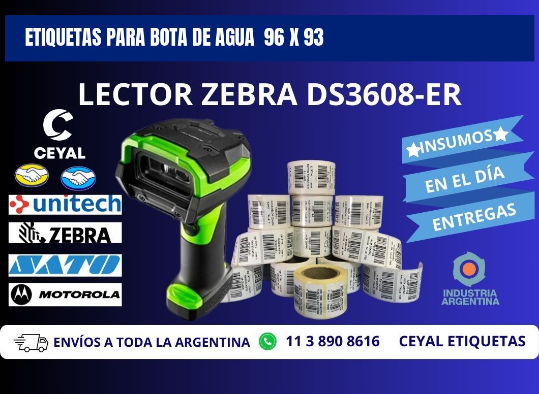 ETIQUETAS PARA BOTA DE AGUA  96 x 93