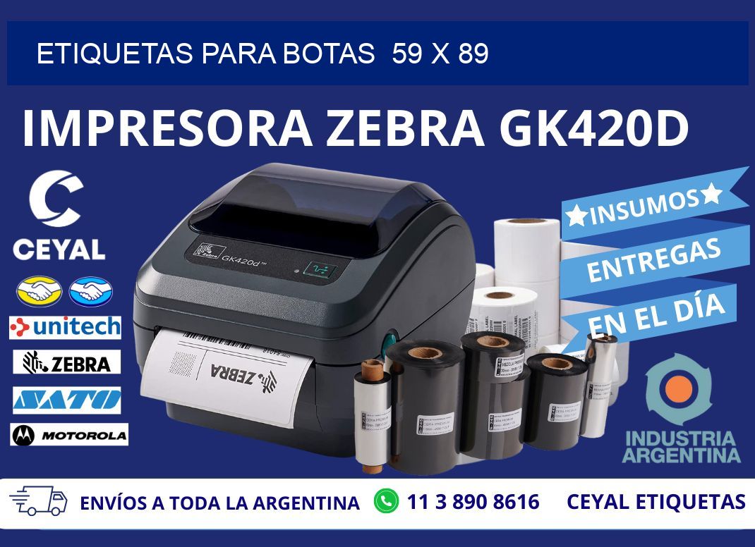 ETIQUETAS PARA BOTAS  59 x 89