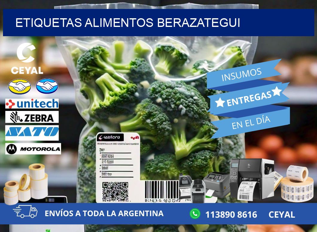 Etiquetas alimentos Berazategui