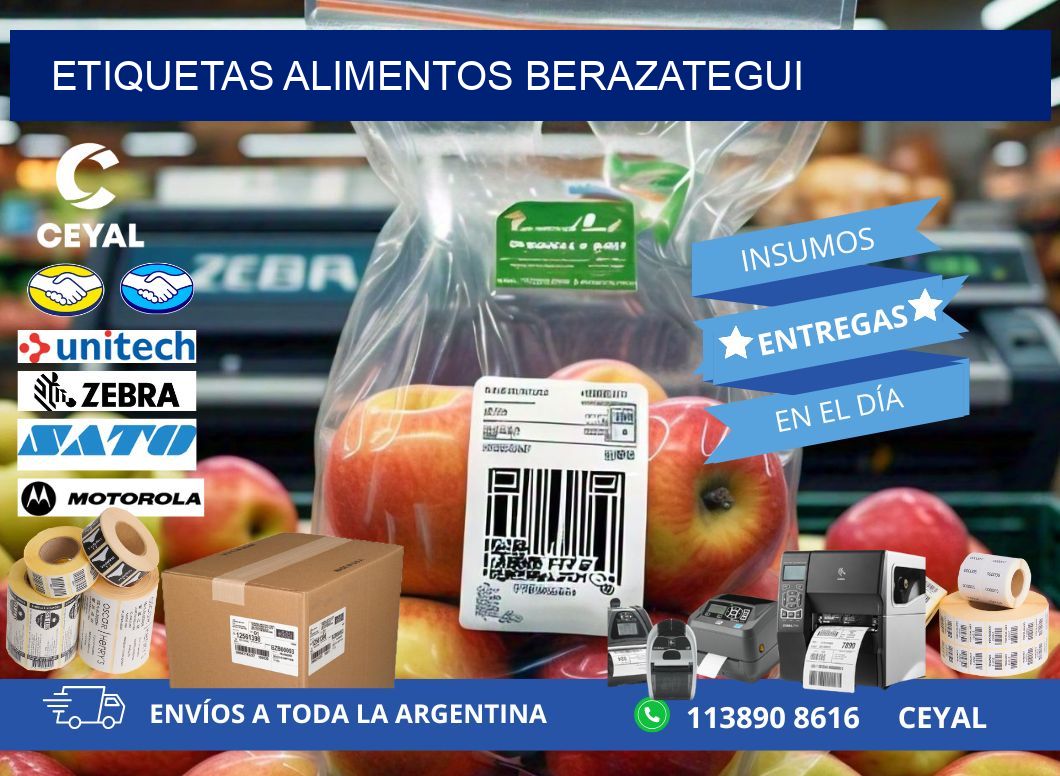 Etiquetas alimentos Berazategui