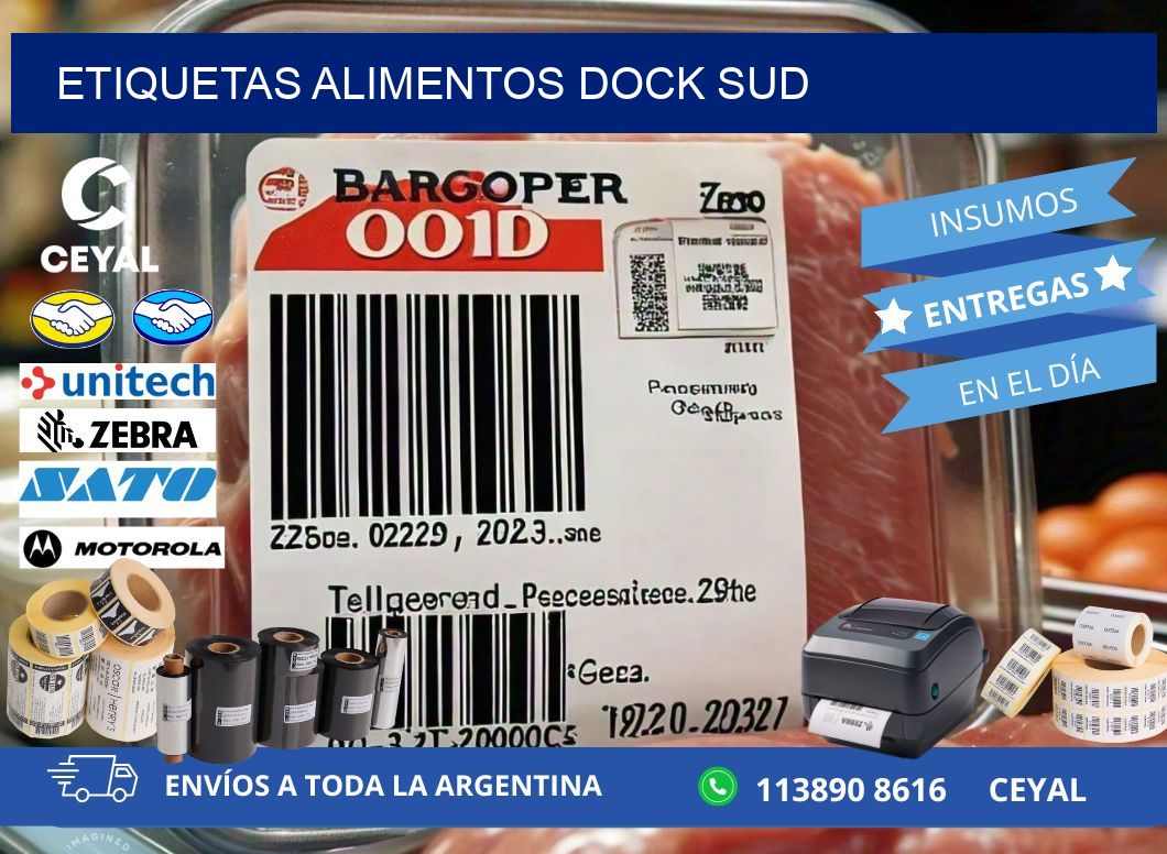 Etiquetas alimentos Dock Sud