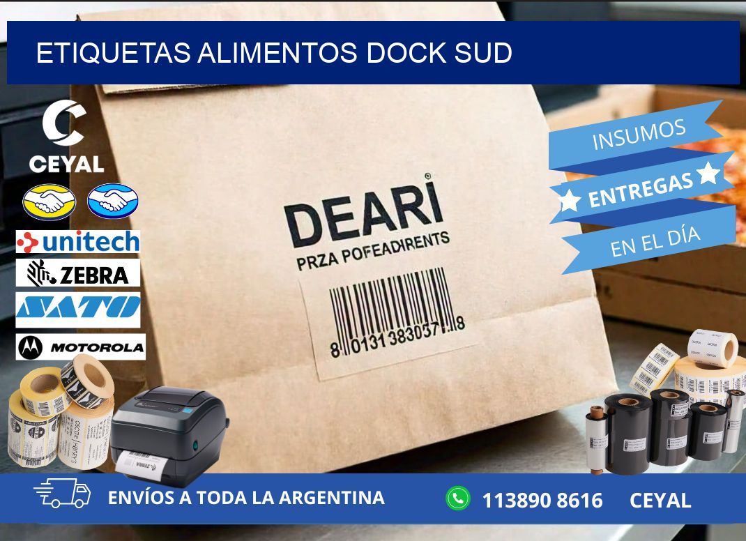 Etiquetas alimentos Dock Sud