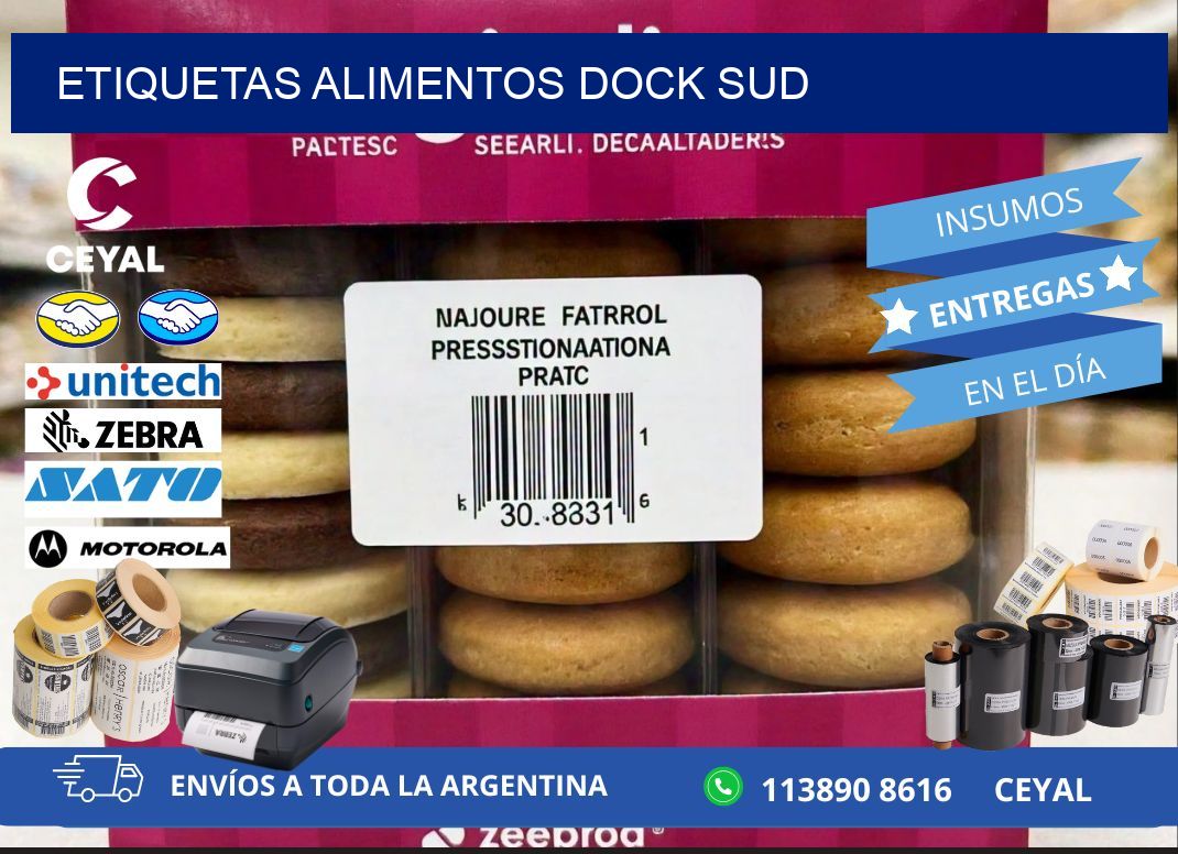 Etiquetas alimentos Dock Sud