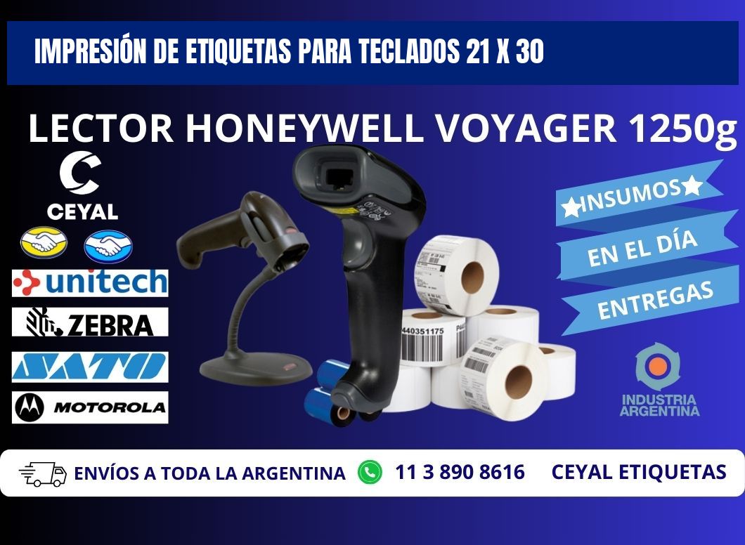 IMPRESIÓN DE ETIQUETAS PARA TECLADOS 21 x 30
