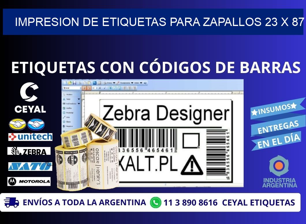 IMPRESION DE ETIQUETAS PARA ZAPALLOS 23 x 87
