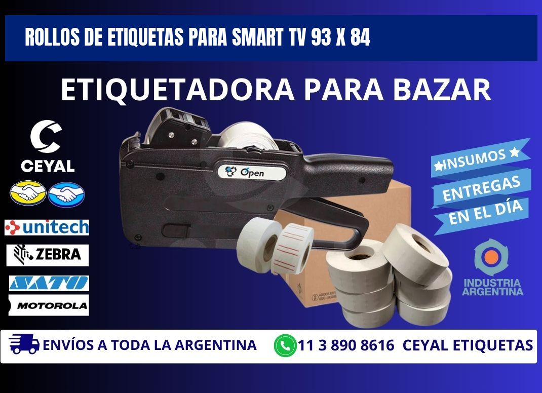 ROLLOS DE ETIQUETAS PARA SMART TV 93 x 84